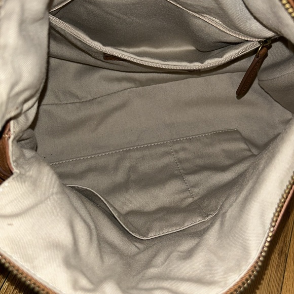 ✨ MARGOT ✨ Brown Leather Zip Tassel Detail Vintage Hobo Handbag - Picture 11 of 14